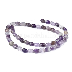 天然石アメジストビーズ連売り  オーバル  8x6x3.5~4mm  穴：1mm  約45~52個/連  15.16~15.74インチ（38.5~40cm）&nbsp;G-Z006-A16