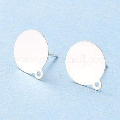 Rack Plating Brass Stud Earring Findings&nbsp;KK-F829-03A-S