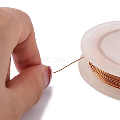 Round Copper Wire for Jewelry Making&nbsp;CWIR-WH0001-0.5mm-02-1