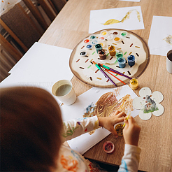 未完成の木製ペンダント装飾15個  子供の画材  壁の装飾  麻ロープ付き  花  13.5x13.1x0.2cm  穴：3mm&nbsp;WOOD-DC0001-25C
