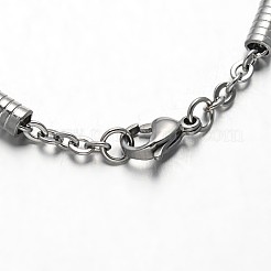 Tarnish Resistant 304 Stainless Steel Cable Chain Bracelets&nbsp;BJEW-M125-02P