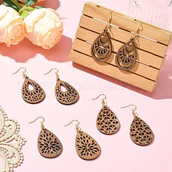 8 Pairs 4 Style 304 Stainless Steel Dangle Earrings&nbsp;EJEW-YW00002