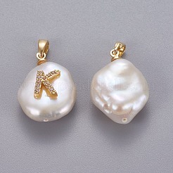 Natural Cultured Freshwater Pearl Pendants&nbsp;KK-L187-A-01K