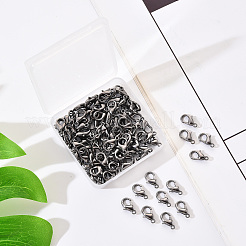 亜鉛合金カニカン  カドミウムフリー＆ニッケルフリー＆鉛フリー  ガンメタ色  12x6mm  穴：1.2mm  100個/箱&nbsp;PALLOY-YW0001-12B