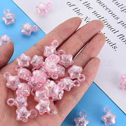 Transparent Crackle Acrylic Pendants&nbsp;LS-MACR-S373-63-L05