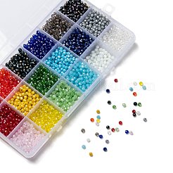 18 Colors Electroplate Glass Beads&nbsp;EGLA-X0006-03B-4mm