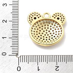 Brass Micro Pave Cubic Zirconia Pendants&nbsp;KK-L228-15G