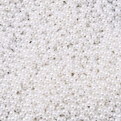 穴なしABSプラスチックパール調ラウンドビーズ  染め  ホワイト  2mm  約10000個/袋&nbsp;MACR-F033-2mm-24