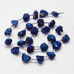 Electroplated Natural Amethyst Bead Strands&nbsp;G-G939-S-05
