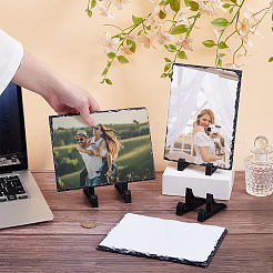 Sublimation Blank Slate Rock Stone Photo Frame&nbsp;DIY-WH0504-686B