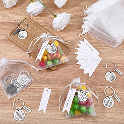 12Pcs Stainless Steel Keychains&nbsp;KEYC-BM0001-08