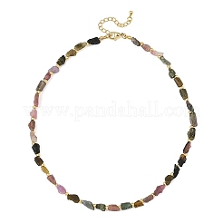 Natural Multicolor Tourmaline Beads Beaded Necklaces&nbsp;NJEW-JN06615