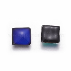 ガラスカボション  変化する色の雰囲気のカボション  正方形  カラフル  10x10x4mm&nbsp;X-GGLA-J010-03-10mm