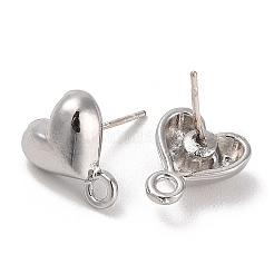 Silver Alloy Stud Earring Findings&nbsp;EJEW-H108-01F-S