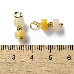 Natural Topaz Jade Disc Beaded Pendants&nbsp;STAS-C120-03G-02