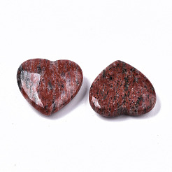 Natural Red Sesame Jasper Heart Love Stone&nbsp;G-S364-066