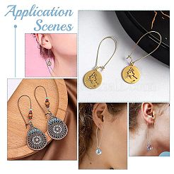100Pcs Brass Hoop Earring Findings&nbsp;KK-CN0001-38