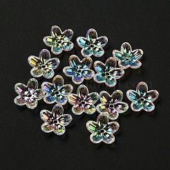 Iridescent Acrylic Bead Caps&nbsp;OACR-C021-06