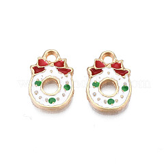 Rack Plating Alloy Enamel Pendants&nbsp;ENAM-N055-139