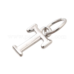 925スターリングシルバーペンダント  文字L  文字t  10x6x1mm  穴：4mm&nbsp;STER-R011-07P-T