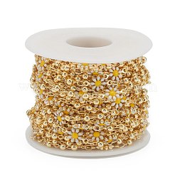 Handmade Golden Brass Enamel Link Chains&nbsp;CHC-K011-20G