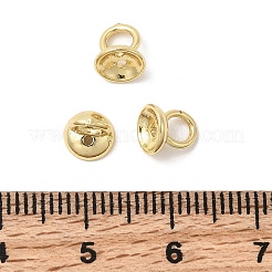 Brass Bead Cap Pendant Bails&nbsp;KK-Z137-02G-01
