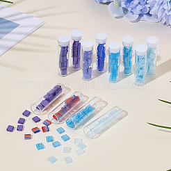 240Pcs 12 Colors 2-Hole Baking Paint Glass Seed Beads&nbsp;SEED-ME0001-10A