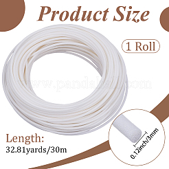 30mのEVAパイプソファエッジ  家具のトリムストリップ  ホワイト  3mm&nbsp;DIY-WH20025-09A
