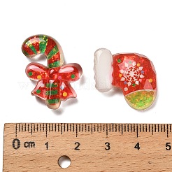 Christmas Transparent Resin Cabochons&nbsp;CRES-I045-05