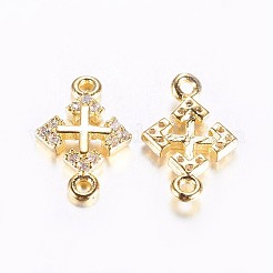 Long-Lasting Plated Brass Micro Pave Cubic Zirconia Links&nbsp;X-ZIRC-F069-29G