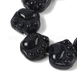 Synthetic Blue Goldstone Beads Strands&nbsp;G-M108-A02-01