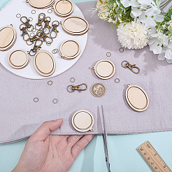 10 Sets Wood Pendant Cabochon Settings&nbsp;DIY-ME0003-75