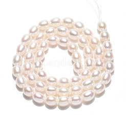 Natural Cultured Freshwater Pearl Beads Strands&nbsp;PEAR-N024-06-4AB