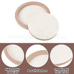 6Pcs 6 Styles Flat Round Wood Painting  Panels&nbsp;AJEW-AR0005-47