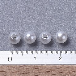 パール調アクリルビーズ  ラウンド  ホワイト  5mm  穴：1.6mm  約8300個/500g&nbsp;PACR-5D-1