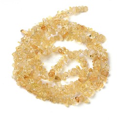 Heated Natural Citrine Chip Beads Strands&nbsp;X-G-D093-A03