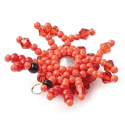 Seed Beads Beaded Charms&nbsp;PALLOY-MZ00343