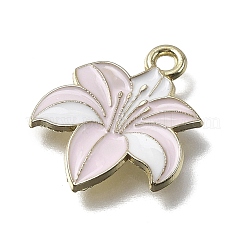 合金エナメルチャーム  花のチャーム  ゴールドカラー  ミックスカラー  19x16x2mm  穴：1.8mm&nbsp;ENAM-D305-03G