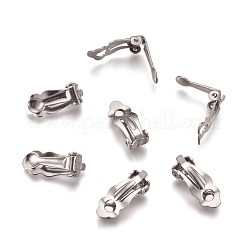 変色しにくい304ステンレススチールのクリップ式イヤリング金具  ステンレス鋼色  16x7x6mm&nbsp;STAS-Q185-01