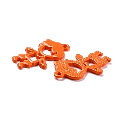 スプレー塗装合金ペンダント  男の子をくり抜く  レッドオレンジ  22x13x1.5mm  穴：1mm&nbsp;PALLOY-Z014-01G