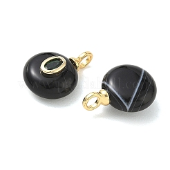 Natural Black Banded Agate(Dyed & Heated) Pendants&nbsp;GG-CBA42CA-03G