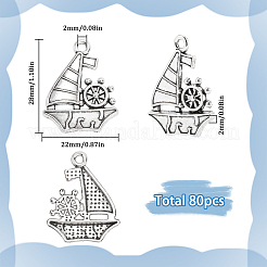 80pcs Alloy Pendants&nbsp;PALLOY-SC0004-34