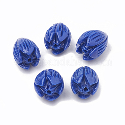 染め加工合成サンゴビーズ  ジャスミンの花  ミックスカラー  10.5~11x8~9mm  穴：1mm&nbsp;CORA-N002-A-04