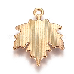 秋のテーマ亜鉛合金ペンダント  エナメル  カエデの葉  ライトゴールド  きいろ  24x19x2mm  穴：1.6mm&nbsp;ENAM-I023-06KCG-03