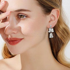 316ステンレススチール製クリップオンイヤリング金具20個  スクリューバッククリップオンイヤリング用の快適なシリコンパッド20個付き  ステンレス鋼色  13.5x17x5mm&nbsp;STAS-BBC0008-59P