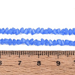 ジェイド風ガラスビーズ連売り  三角形  多面カット  ドジャーブルー  2~2.5x3.5~4x3.5~4mm  穴：0.8~0.9mm  約126~132個/連  13.78~14.96インチ（35~38cm）&nbsp;GLAA-N020-3mm-08