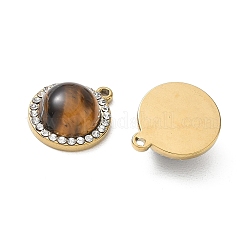 304 Stainless Steel & Natural Tiger Eye Pendants&nbsp;SA-CBA11D7-04G
