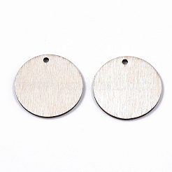 Unfinished Natural Poplar Wood Pendants&nbsp;WOOD-S045-108