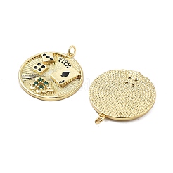 Brass With Cubic Zirconia And Enamel Pendants&nbsp;KK-Q006-18G