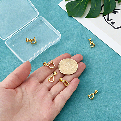 6Pcs 3 Styles Brass Pendant Cabochon Settings&nbsp;KK-PH0015-49G